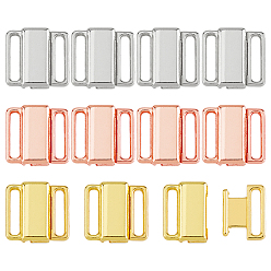 (52) Непрозрачная лаванда 60шт 3 цвета сплава бикини клипсы, запасная часть застежки бюстгальтера, застежка на нижнее белье, разноцветные, 14x14.5x3 мм, отверстие : 10.5x2 мм, 20 шт / цвет