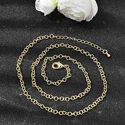 Настоящее золото 18K 3.5 Латунные цепочки-колье роло для женщин, долговечный, стойки покрытие, без свинца и без кадмия, реальный 18 k позолоченный, 18.58 дюйм (47.2 см)
