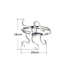 Платина Регулируемое кольцо с родиевым покрытием, устойчивое к потускнению 925 серебряное кольцо с регулируемой фурнитурой, настройки кольца с поворотным зубцом, платина, картина: 18x18 мм, внутренний диаметр: 19 мм