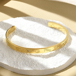 Mixed Shapes 304 из нержавеющей стали манжеты браслеты, с кубического циркония, реальный 18 k позолоченный, разнообразные, внутренний диаметр: 2x2-3/8 дюйм (5x6 см)