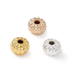 (52) Непрозрачная лаванда Стойки обшивки латунные бусины, долговечный, тыква, разноцветные, 4x3 мм, отверстие : 1 мм