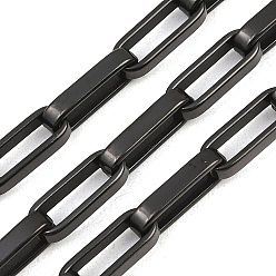 Черный 201 цепи из нержавеющей стали, с катушкой, ионное покрытие (ip), несварные, чёрные, 18x6.5x3.5 мм