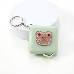 Аквамарин Квадратная пластиковая рулетка, мягкая выдвижная швейная рулетка, для тела, шитье, портной, ткань, аквамарин, 48x48 мм