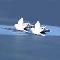 Птица Запонки из нержавеющей стали, для аксессуаров одежды, птица, 15 мм