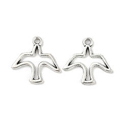 Античное Серебро Сплавочные подвески тибетского стиля, талисманы буревестника, античное серебро, 17.5x18x1.5 мм, отверстие : 1.6 мм