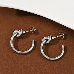 Нержавеющая Сталь Цвет 304 серьги-гвоздики из нержавеющей стали, цвет нержавеющей стали, 24.5x7.5 мм