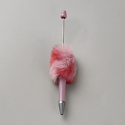 Индийский Красный Пластиковая шариковая ручка, плюшевые шариковые ручки для бисероплетения, для индивидуальной ручки с ювелирными бусинами, Индийская красная, 147x32 мм