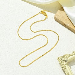 Настоящее золото 18K 1.5мм стойка покрытие латунь коробка цепь регулируемый слайдер ожерелья для женщин мужчин, без кадмия и без свинца, 901 застежка из нержавеющей стали, долговечный, реальный 18 k позолоченный, 18.03 дюйм (45.8 см)