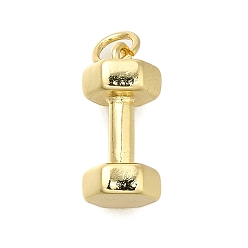 Настоящее золото 18K Латунные подвески, подвески с гантелями, с целью перехода в кольце, долговечный, без свинца и без кадмия, реальный 18 k позолоченный, 16x8x7 мм