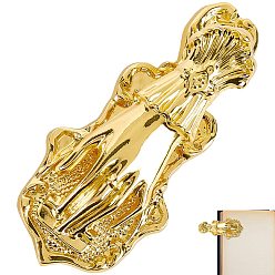 Золотой Зажим для закладки в форме руки из сплава, с бархатными мешками, золотые, 87x39x29 мм, отверстие : 6 мм