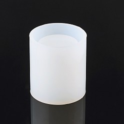 White DIY Silicone Pen Pot Molds, Resin Casting Molds, For UV Resin, Epoxy Resin Jewelry Making, Column, White, 62x56mm, Inner Diameter: 37mm