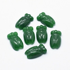 Myanmar Jade Natural Myanmar Jade/Burmese Jade Pendants, Dyed, Vegetable, 21~23x11.5~14x6mm, Hole: 0.8mm
