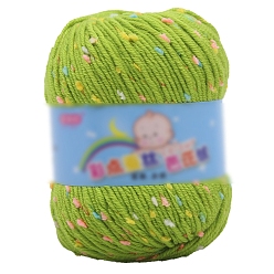 Желто-Зеленый Полиэфирная пряжа, твидовая пряжа, для свитера-шапки, для вязания крючком принадлежности, желто-зеленый, 2 мм, около 85.30 ярдов (78 м) / моток