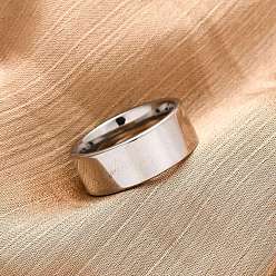Нержавеющая Сталь Цвет 201 из нержавеющей стали кольца перста широкополосного, вакуумное покрытие pvd, цвет нержавеющей стали, 8 мм, внутренний диаметр: 17.3 мм
