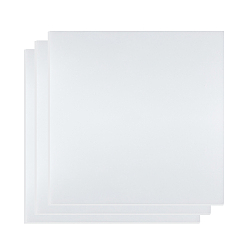 Blanc Feuilles de HDPE (polyéthylène haute densité), carrée, blanc, 30.3x30.4x0.2 cm