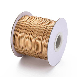 Dark Goldenrod Korean Waxed Polyester Cord, Dark Goldenrod, 1mm, about 85yards/roll