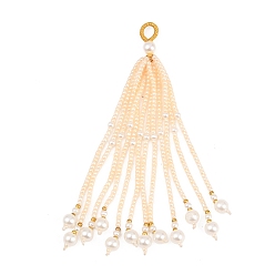 Мокасин Прозрачные стеклянные и пластиковые бусины, большие подвески, подвески-кисточки, мокасин, 99.5x8 мм, отверстие : 4.5 мм