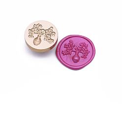 Цветок Золотая восковая печать, латунная головка штампа, для приглашений, конверты, подарочная упаковка, цветок, 25 мм