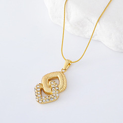 Золотой 3 шт. ожерелья из нержавеющей стали с двойным ромбом для женщин, золотые, 15.75 дюйм (40 см)