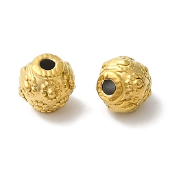 Золотой 304 из нержавеющей стали бусы, круглые, золотые, 7x6 мм, отверстие : 1.6 мм