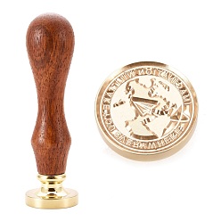 Others Brass Wax Sealing Stamp, with Rosewood Handle for Post Decoration DIY Card Making, Travel Themed, 89.5x25.5mm