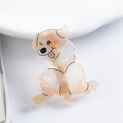 Фора Заколки для волос из пвх, с металлическими поиск, оранжевые, 42x26 мм