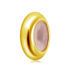 Настоящее золото 18K 925 шарики стерлингового серебра, с резиной внутри, ползунки, рондель, реальный 18 k позолоченный, 7x3 мм, отверстие : 2 мм