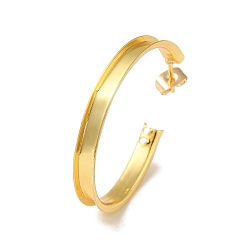 Золотой Серьги-кольца с железными шпильками, с уха орехов, долговечный, без кадмия и без свинца, с-образный, золотые, 35.5x4 мм