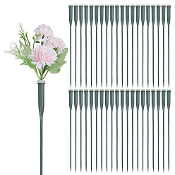 Темно-Зеленый 50ПК пластиковые цветочные водопроводные трубки, с колпачком, сохранить свежее корневище с гидропонным контейнером, Цветочная трубка для цветочных композиций, темно-зеленый, 300x13.5~17 мм