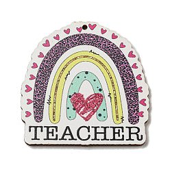 Arch Дерева кулон, тема дня учителя, арка, 44.5x44.5x2.5 мм, отверстие : 1.6 мм