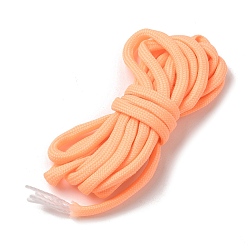 Orange Luminous Nylon 7 Strand Core Cord, Glow in the Dark, for DIY Craft, Orange, 4x2mm, about 2.19 Yards(2m)/Bundle