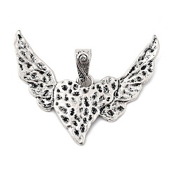 Wing Тибетский сплав стиля большие кулоны, винтажные аксессуары своими руками, крыло, 58x66x2 мм, отверстие : 5x11 мм