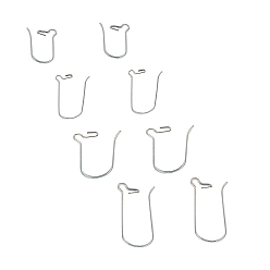 Нержавеющая Сталь Цвет 316 хирургические серьги-кольца из нержавеющей стали, находки, почечные швензы, цвет нержавеющей стали, 12.5x8.5x1.8 см