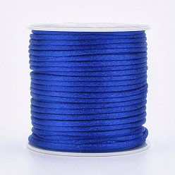 Royal Blue Nylon Thread, Rattail Satin Cord, Royal Blue, 1.5mm, about 38.27 yards(35m)/roll