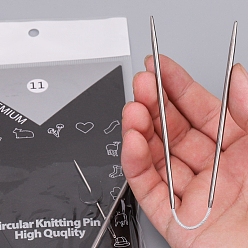 Нержавеющая Сталь Цвет Круговые спицы из нержавеющей стали, устойчивые к потускнению, с волшебной петлей, цвет нержавеющей стали, 226x29 мм