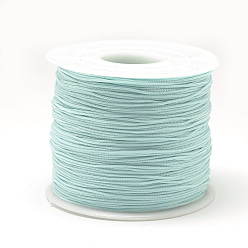 Light Sky Blue Polyester Cords, Light Sky Blue, 0.5~0.6mm, about 131.23~142.16 yards(120~130m)/roll