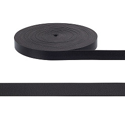Schwarz 10m doppelseitiges PU-Kunstlederband, zur Kleidungsdekoration, Schwarz, 5/8 Zoll (15 mm), etwa 10.94 Yards (10 m)/Bündel