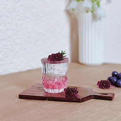 Фиолетовый Миниатюрные украшения из смолы, аксессуары для домашнего кукольного домика с микро-ландшафтом, притворяясь опорными украшениями, питание, фиолетовые, 13x20 мм