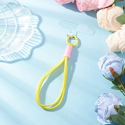 Желтый Нашивка из полиэстерового и спандексового шнура, с литыми пружинными кольцами, желтые, 202~206 мм