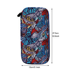 Oval Оксфордская сумка для вязания на молнии, органайзер для хранения пряжи, сумка для крючков и спиц, овальные, 13x27.5 см