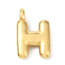 Letter H Ионное покрытие (ip) 304 подвески из нержавеющей стали, буквенное очарование, реальный 18 k позолоченный, Письмо ч, 19x12.5x4 мм, отверстие : 1.6 мм