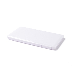 White Flat Plastic Boxes, for Jewelry Storage, Rectangle, White, 10.9x18.9x1.2cm