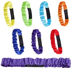 (52) Непрозрачная лаванда 11шт. 7 цвета тканевые/нейлоновые эластичные ленты, ремни для ног для гоночных игр, разноцветные, 465~495x30~31x12~16 мм, 11 шт / комплект