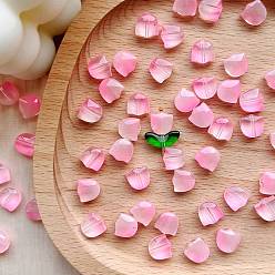 Pink Бусины лэмпворк , тюльпан, розовые, 9 мм