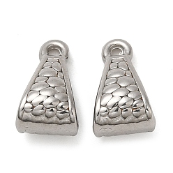 Нержавеющая Сталь Цвет 304 дуги из нержавеющей стали, петля под залог, бейлы, треугольные, цвет нержавеющей стали, 12.5x7.5x6.5 мм, отверстие : 1.2 мм