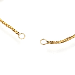 Golden 304 Stainless steel Chain Bracelet Making, Slider Bracelets Making, Golden, 8-5/8 inch(22cm), 1.2mm, Hole: 2mm