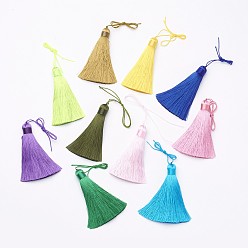 (52) Непрозрачная лаванда Нейлона украшений кулон кисточкой, разноцветные, 80x13 мм