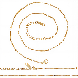 Настоящее золото 14K 2Ионное покрытие (IP) 304 Цепочки-спутники из нержавеющей стали для мужчин и женщин, реальный 14 k позолоченный, 16.34 дюйм (41.5 см), 1.5~2 мм