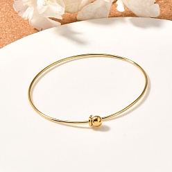 Золотой Шарик на винтовом конце 304 браслет из проволоки из нержавеющей стали, крутящий момент браслет для женщин, золотые, внутренний диаметр: 2-1/2 дюйм (6.2 см)