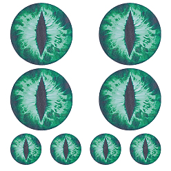 Зеленый 4 пары 2 стили ПВХ-наклейка на фару автомобиля, для украшения автомобиля, зелёные, 203~208x100~203x0.3 мм, 2 пары / стиль